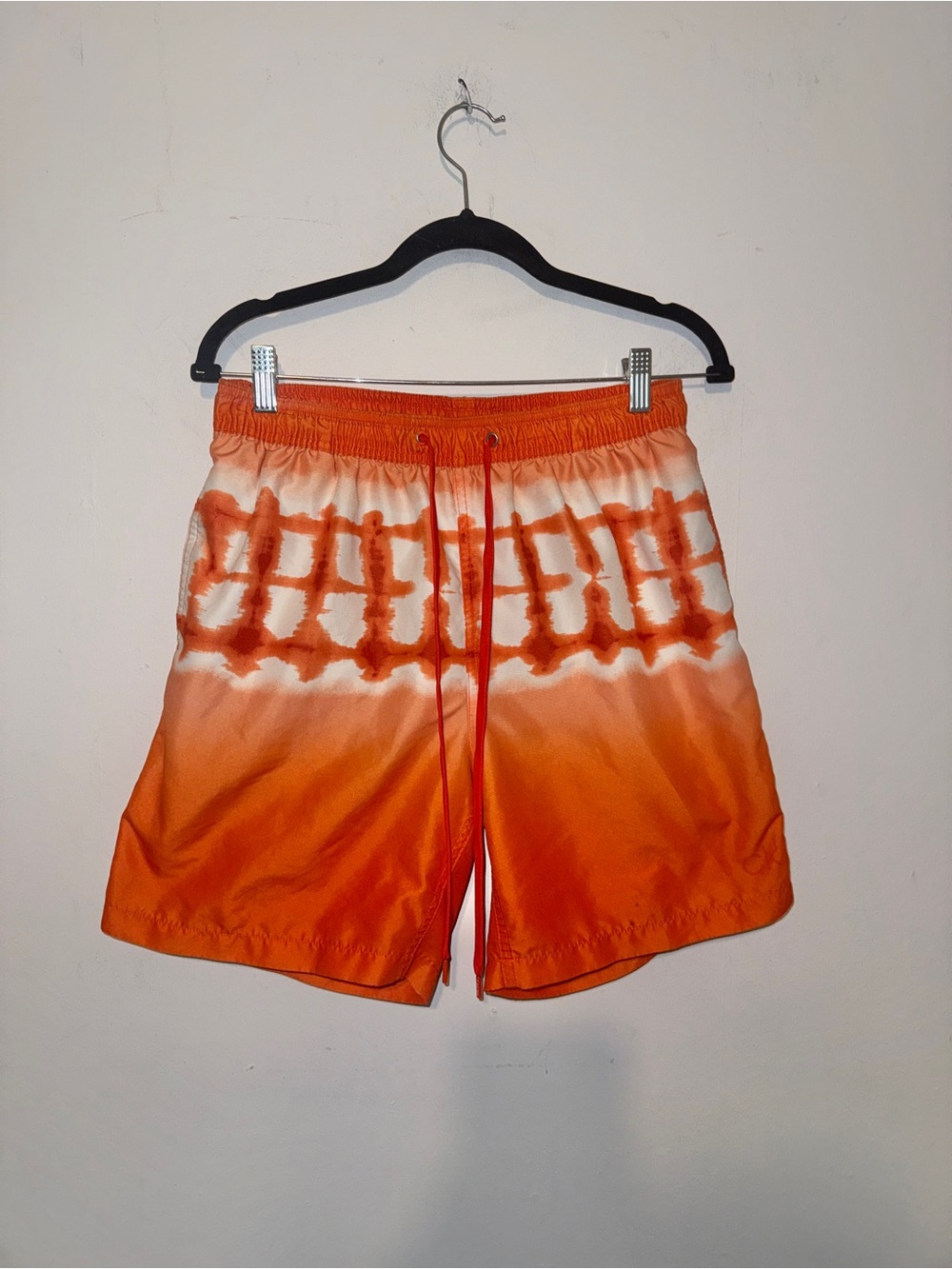 Calvin Klein Orange Tie-Dye Swim Trunks